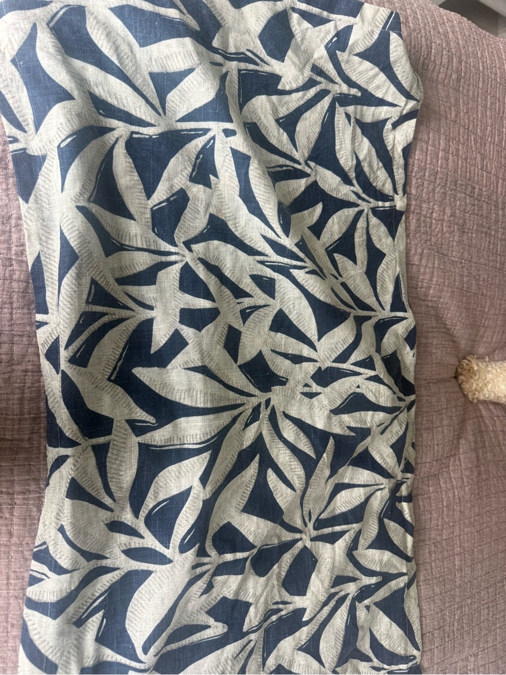 Tommy Bahama Navy and Cream Leaf-Print Duvet Cover